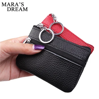 

2020 New Genuine Leather Coin Purse Women Small Wallet Change Purses Money bag Zipper Card Holder Dollar Wallets