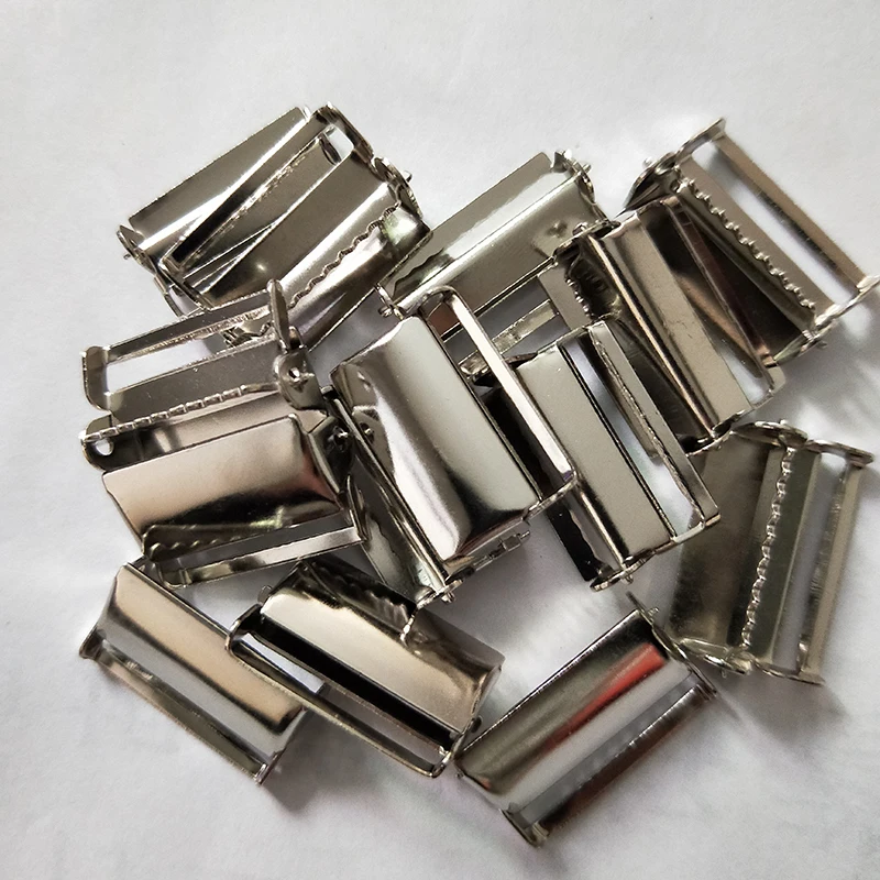 

100pcs/lot 20 mm Ribbon Slip Adjuster Metal Roller Pin Buckles Webbing Slider Tri Glide DIY Materials