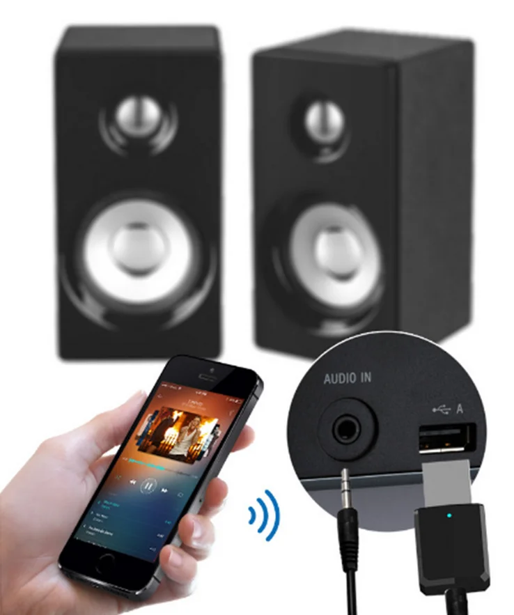 2 в 1 беспроводной Bluetooth 5,0 аудио передатчик приемник адаптер USB AUX/RCA стерео музыка для дома автомобиля ПК телефон аудио устройство