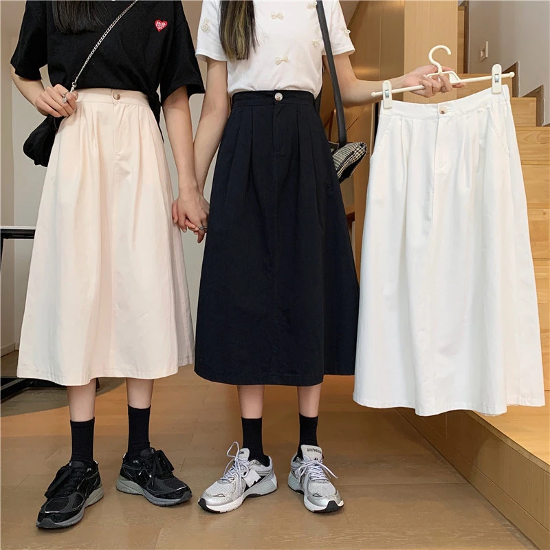 

Cheap wholesale 2021 spring summer autumn new fashion casual sexy women Skirt woman female OL long skirt mid length skirt Vy6891