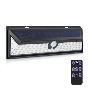 

Walkway Lights Street Lamp Durable Eco-Friendly Motion Sensor Solar Power Garden Outdoor Security Wall Light Home 92 LED Black