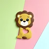 1Pcs Silicone Teething Beads Lion Cartoon Shape Baby Teethers Food Grade Teething Toys Diy Pacifier Clips Chains 4
