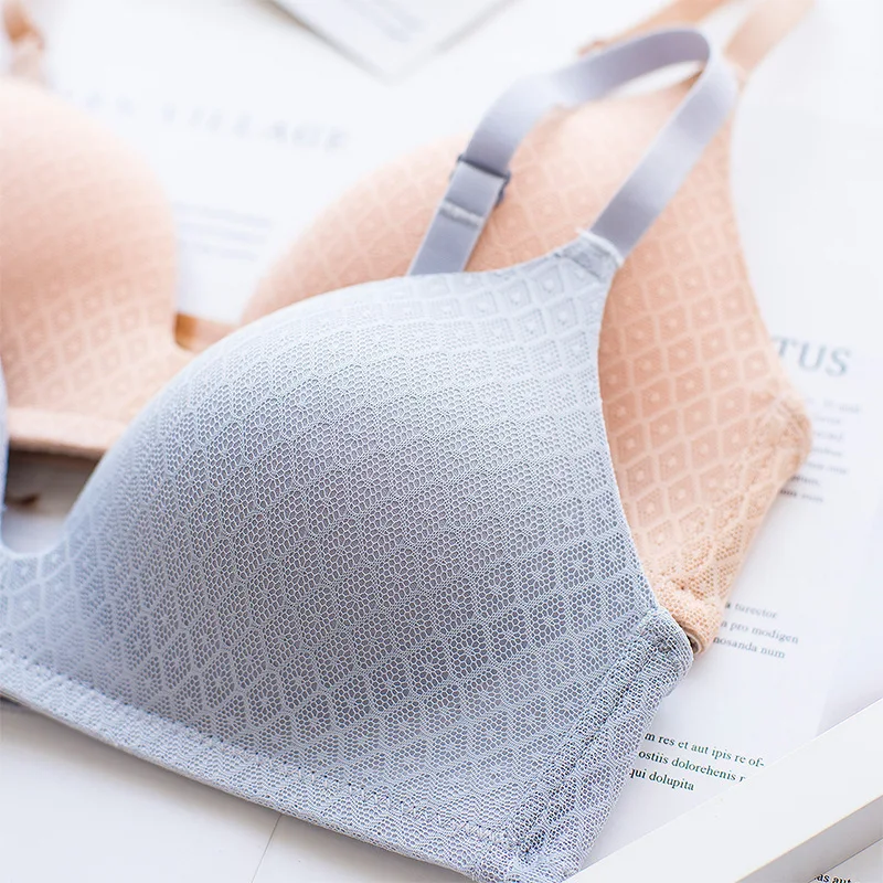 Roseheart New For Women  Black Skin Gray White Wireless Padded Bras Sexy One-Piece Bras Bralette Cup A B Underwear Female