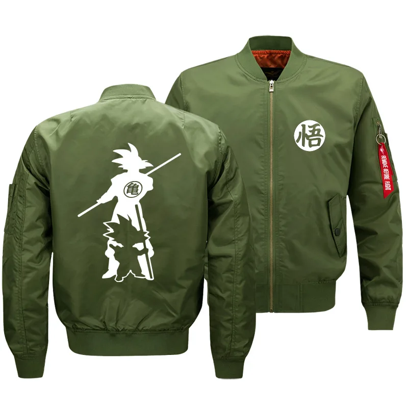 

Air Force One Pilots Jacket Customizable MEN'S Jacket New Style Flight Jacket Dragon Ball Goku Hoodie