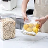 0.9L/2.4L/3.4L Plastic Storage Box Transparent Food Container Jars for Bulk Cereals Sugar Case Kitchen Organizer Accessories 3