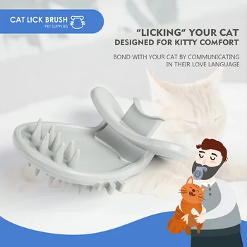 

Spot Tongue Cat Brush Scratcher Fun Novelty Gift Soft Accessories for Pet Kitten Hogard