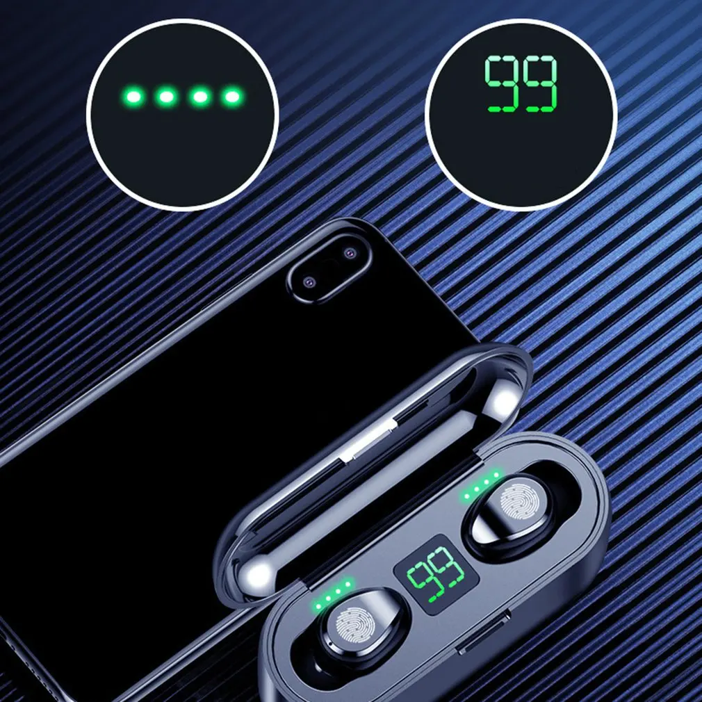 TWS Bluetooth V5.0 беспроводной сенсорный наушник светодиодный дисплей стерео спортивные наушники 2000 мАч Мощность d35