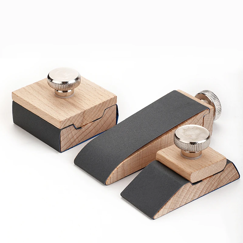 Description Picture 4 of itemDIY Leather Craft Edge Tool Beech Block Handmade Leather Durable Tanned Tool Wooden Edge Grinding Sandpaper Treatment