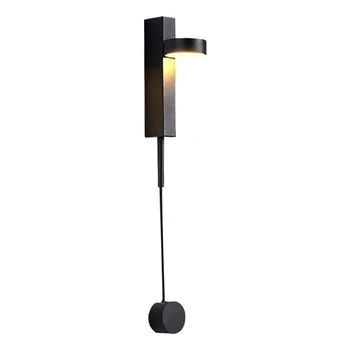 

Nordic Style Knob Switch Rotation Dimming Living Room Sconces Home Decor Hotel LED Wall Light Modern Balcony Restaurant Bedroom