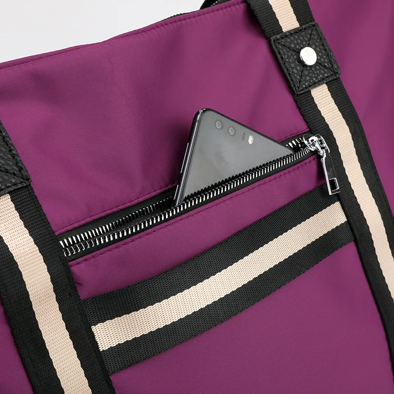 

Korean-style Women's Casual One-Shoulder Handbag Large Capacity Nylon Waterproof Mommy Travel Hanging Travel Trolley Tote Bag