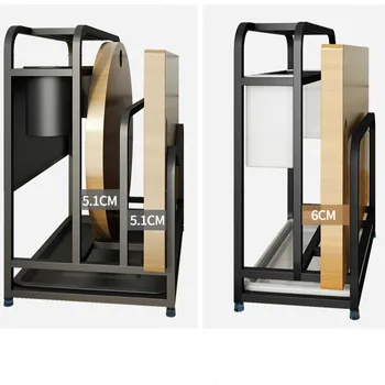 

Stainless Steel Knife Rest Kitchen Utensils Chopping Board Knife Base Storage Rack Wall Hanging Storage Rack Household