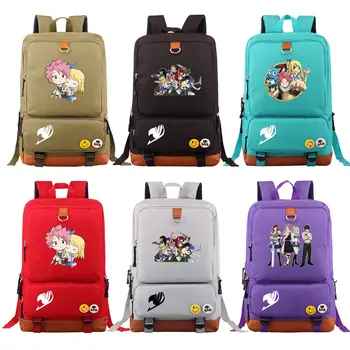 

Fashion Multicolor Anime Cartoon Fairy Tail Boy Girl Book School Bag Women Bagpack Teenagers Schoolbags Men Student Backpack
