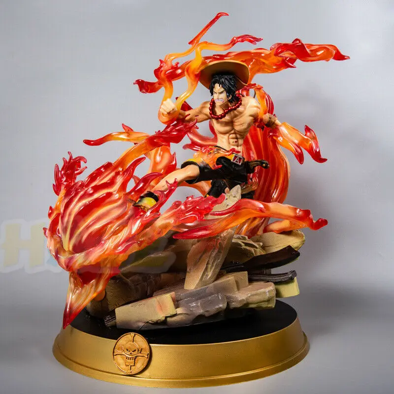 One Piece Portgas.D.Ace окрашенная статуя из ПВХ фигурка актиоина Модель Коллекция игрушек