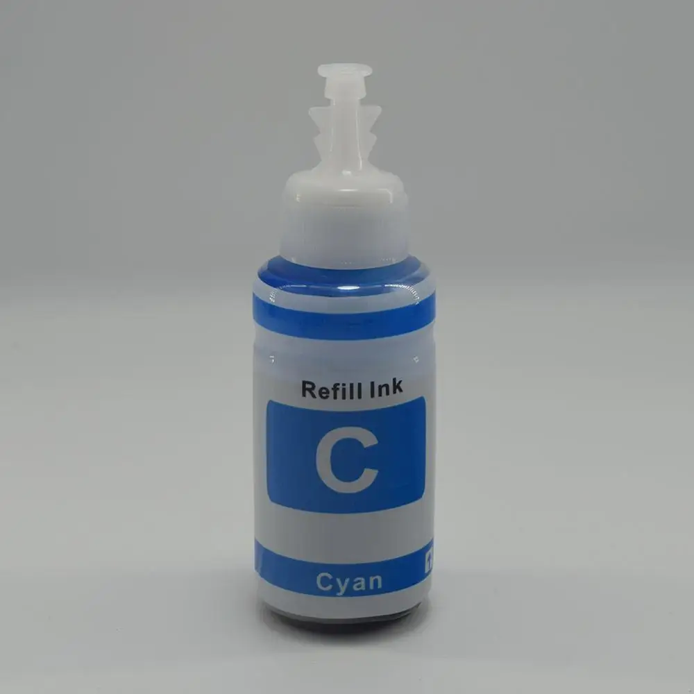 Cyan Картридж с чернилами для принтера Epson L100 L110 L132 L200 L210 L222 L300 L362 L366 L550 L555 L566 чернила - Цвет: Cyan