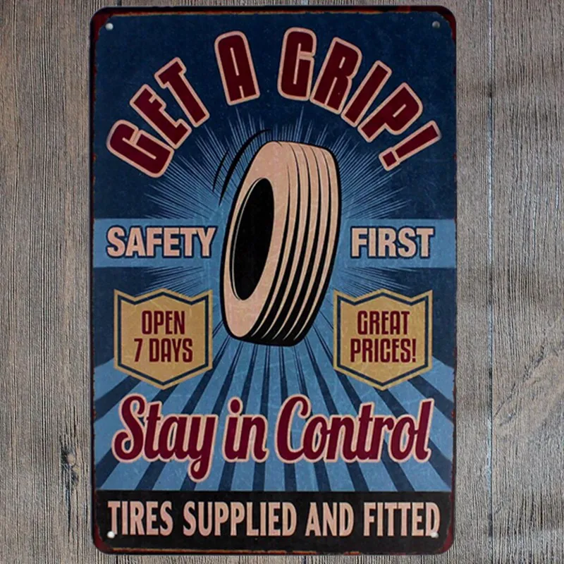 About &quotGAS Auto Repair Shop&quot Metal Painting Vintage Wall Sticker in plaques &amp signs Point Home Decoration 20X30 CM | Дом и сад