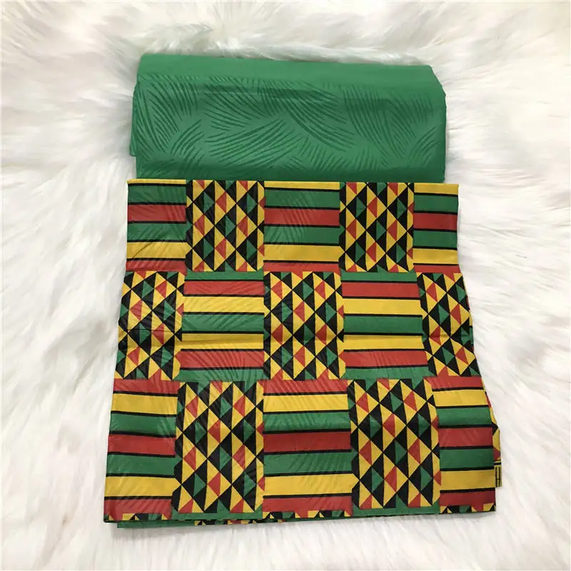 Нигерийский полиэстер воск Анкара Kente Ткань Chitenge Гана воск Африканский Kitenge принты ткань для ткани в 2+ 2 ярдов J30 - Цвет: 19