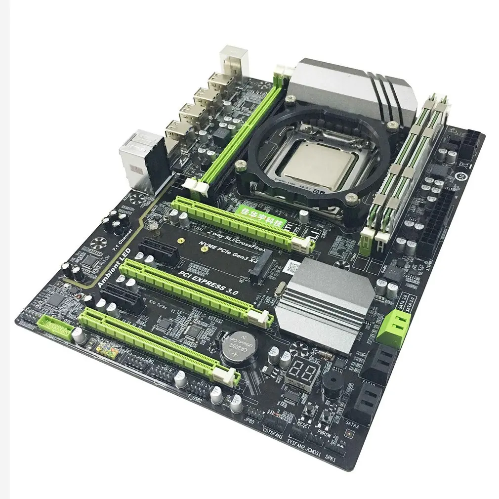 X79T компьютерная материнская плата 2011 pin cpu четыре канала восемь ядер 16G поддержка