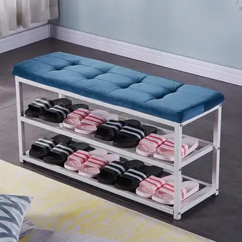 

Multifunctional shoe stool creative storage shoe rack dormitory can sit sofa rectangular storage stool home locker