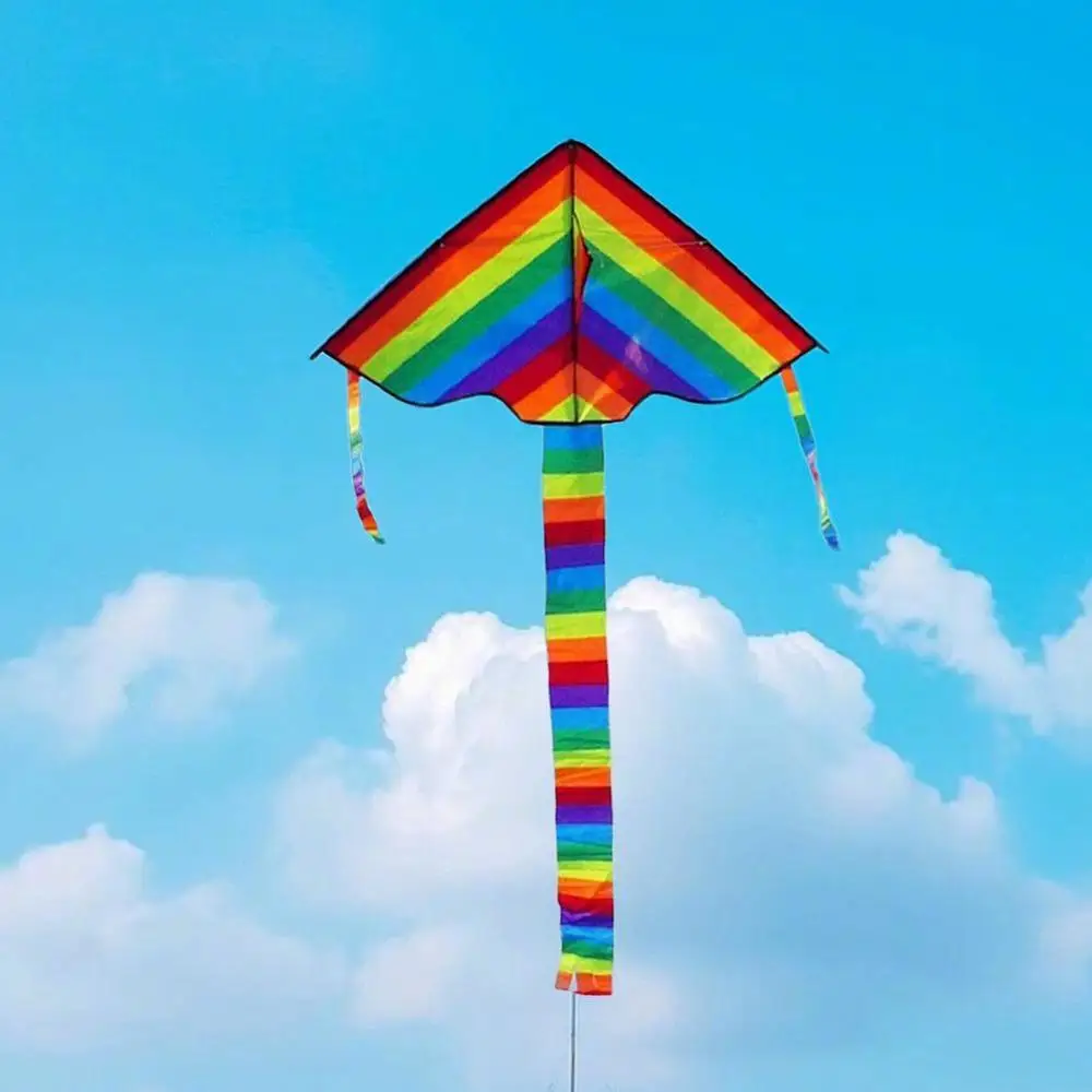 H C Kite Long Tail N Or K F Tr C Kids Kite S 50M Kite Line Toys & G