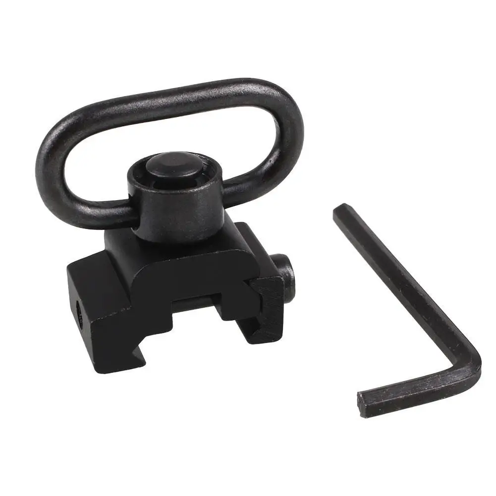 

QD Sling Swivel Mount Adapter Quick Release Push Button 1-1/4" 20mm Weaver Picatinny Rail Mounted Attachment Hunting Accessories