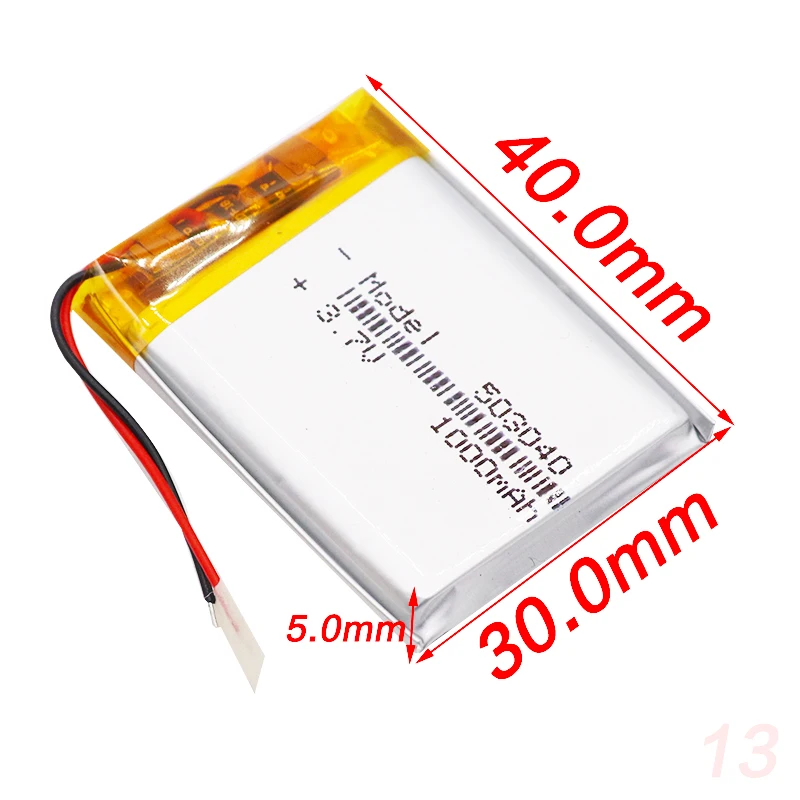 3 7 V 1000MAH литий полимерный аккумулятор 503040 053040 перезаряжаемые Li Po батареи для MP3 MP4