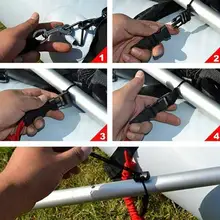 Rowing Boat Elastic Paddle Leash Kayak Accessories Surfboard Surfing Lanyard Tie Safety Rod Rope Cord Kayak Canoe Coiled Fi X0q6