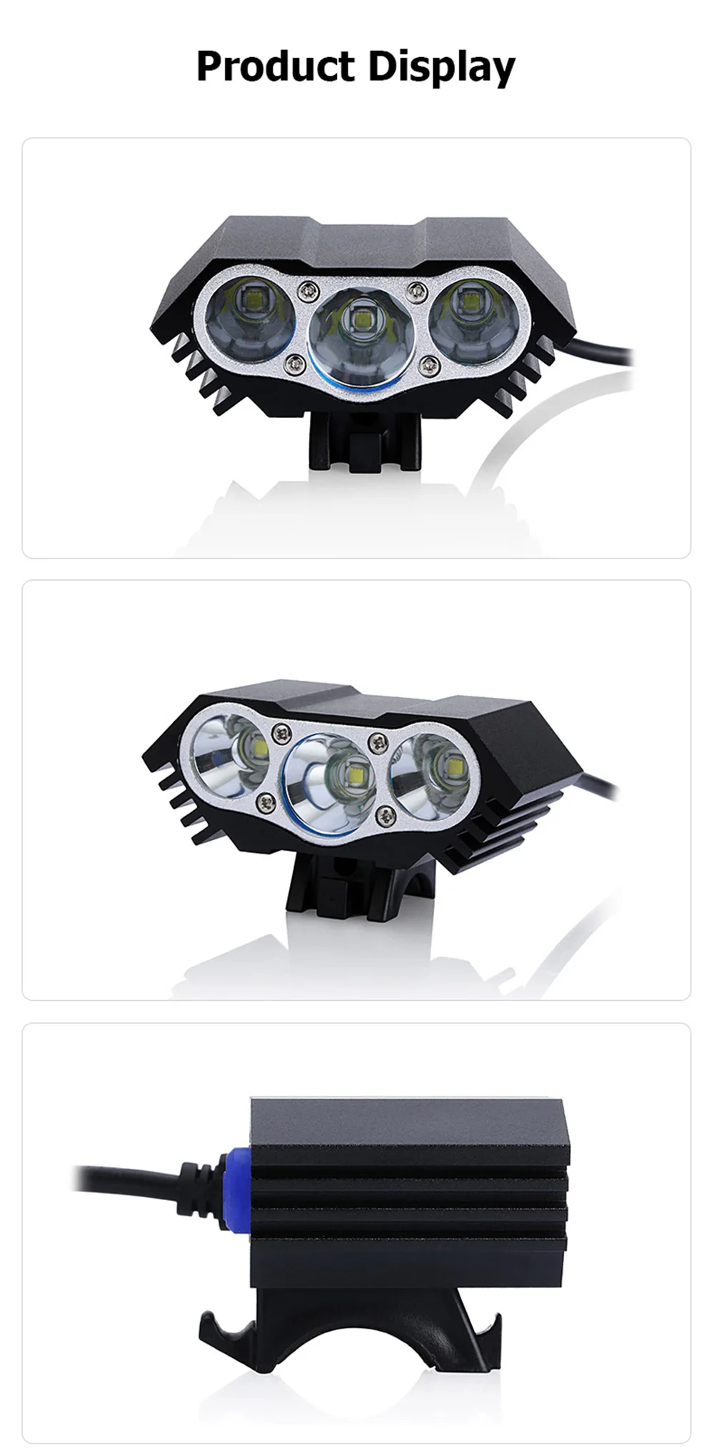 12000 Lumens Bicycle Front Light 3xT6 LED Outdoor MTB Road Bike Headlight Waterproof Safe Cycling Lamp With Battery Pack BC0533 (2)