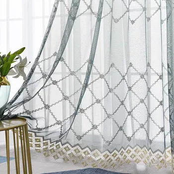

Tulle For Bedroom Gradient Curtain For The Living Room Quality Interior For Home Embroider Window Curtains For Living Room