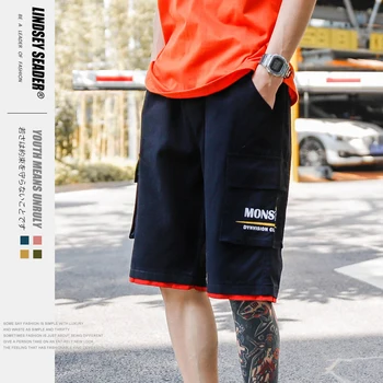 

Lindsey Seader 2020 Harajuku Shorts Solid Summer Hip Hop Cargo Short Streetwear Men Jogger Short Pockets Casual Sweatpant HipHop
