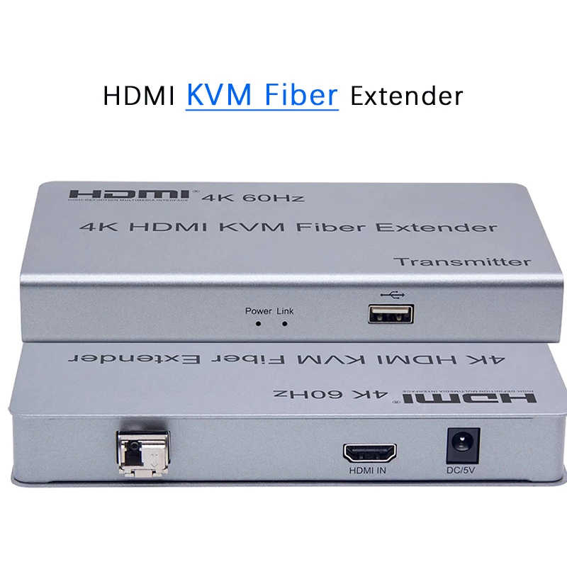 4K 60 Гц HDMI KVM волоконный передатчик приемопередатчик удлинитель Переключатель для