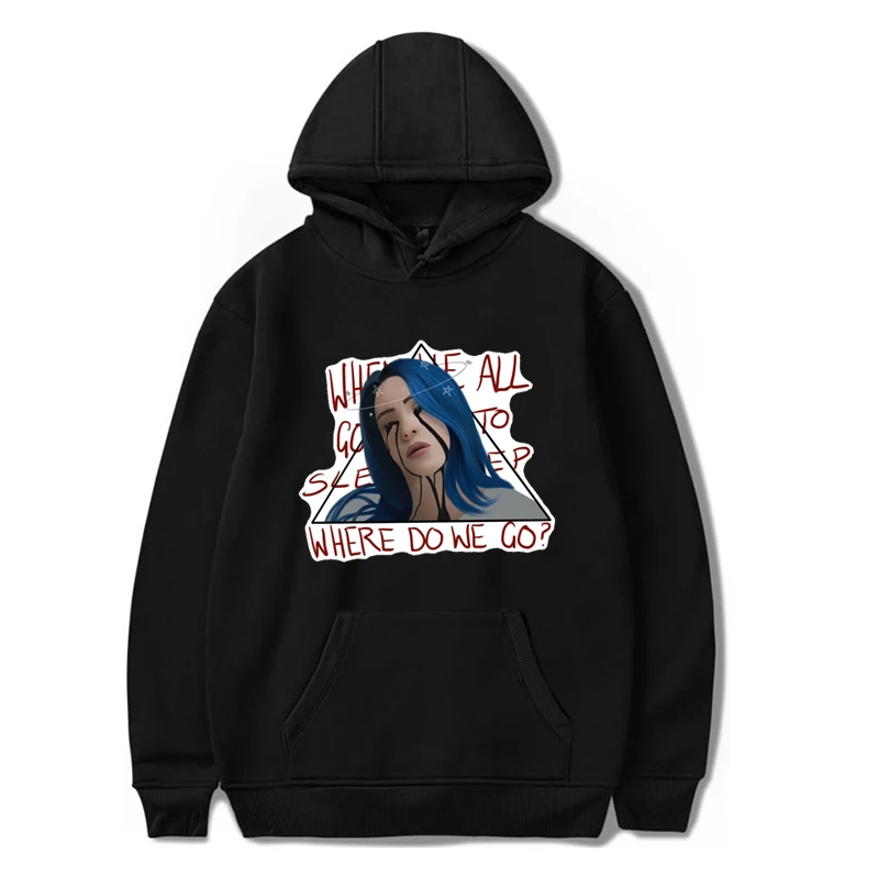 Новинка, худи большого размера billie eilish, худи Sudadera Mujer, модные bluzy damskie, женские толстовки с капюшоном, свитшоты, Топ с длинным рукавом - Цвет: hoodies 9