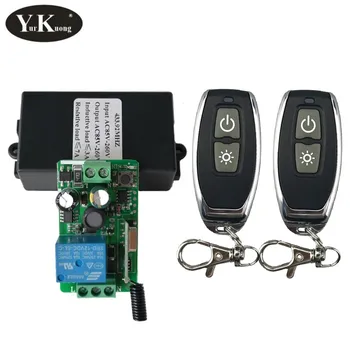 

110V 120V 220V Wireless Switch Light Lamp Bulb LED RF Remote Control Switches Remote Wall Panel button for Bedroom Ceiling Lamp