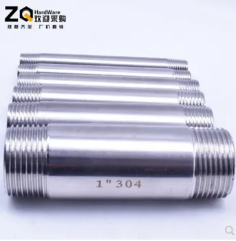 

Water Connection 1/8" 1/4" 3/8" 1/2" 3/4" 1" 1-1/4" 1-1/2" Male X Male Threaded Pipe Fittings Stainless Steel SS304 100mm Length