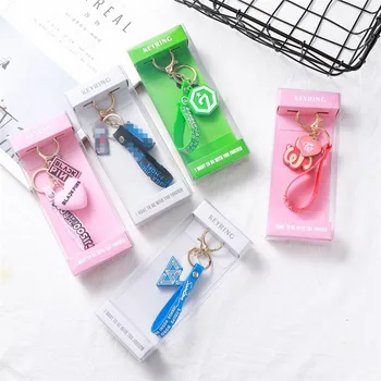

1 Pcs Kpop Bangtan Boys Blackpink Got7 Twice Exo Seventeen Three-dimensional Soft Logo Keychain Backpack Wallet Decoration