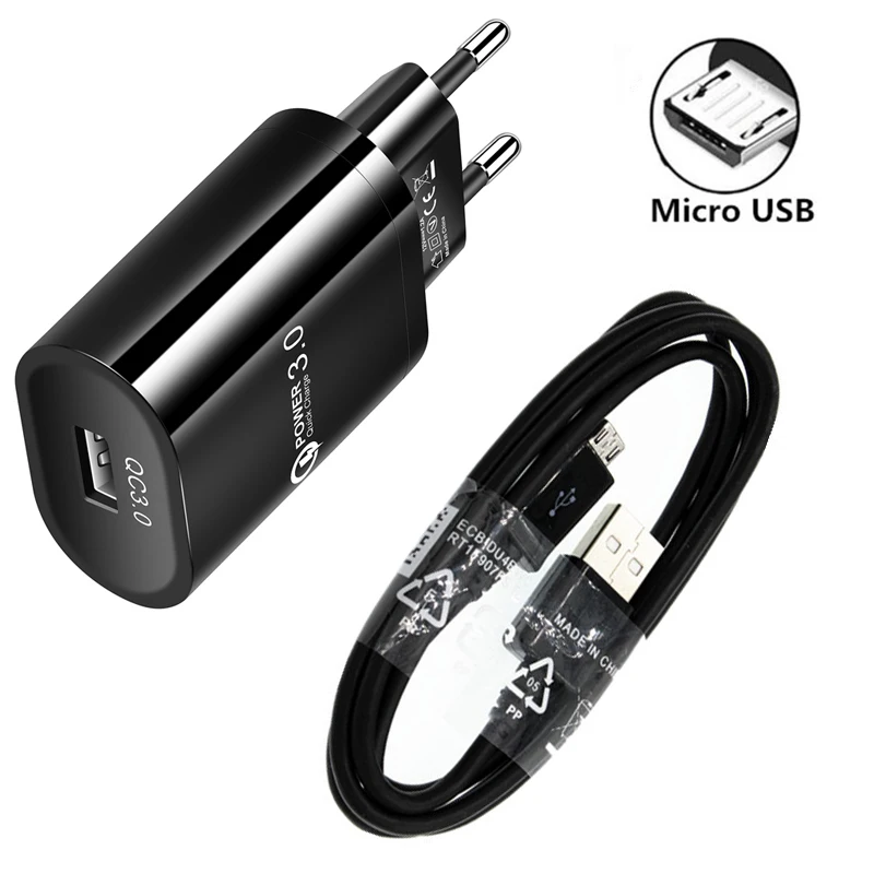 USB-кабель для Xiaomi 4 5X 4S rдеми 5A 4A 4X 6 Note 5 Pro Samsung A6 A7 2018 Micro + быстрое зарядное