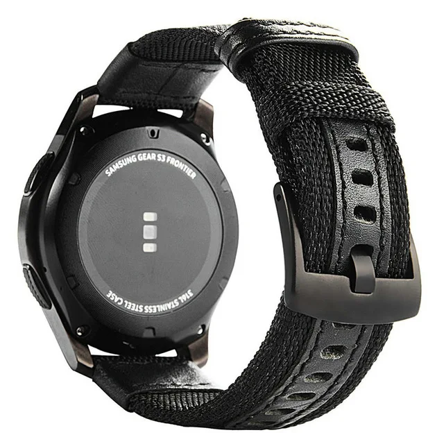 20 22 мм нейлоновый кожаный ремешок для часов Xiaom Huami Amazfit Bip Lite Pace Stratos 2 2S GTR 47 мм Смарт-часы аксессуары ремень - Цвет ремешка: Black