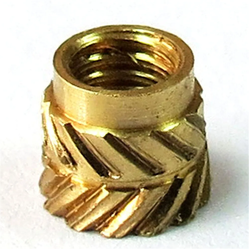 

IUB-0420 Brass Insert Nut knukles Nuts Insertos Knurling Copper Rivnut Threaded Thru Inserts-Types Knurled Ecrou Inserti Tuerca