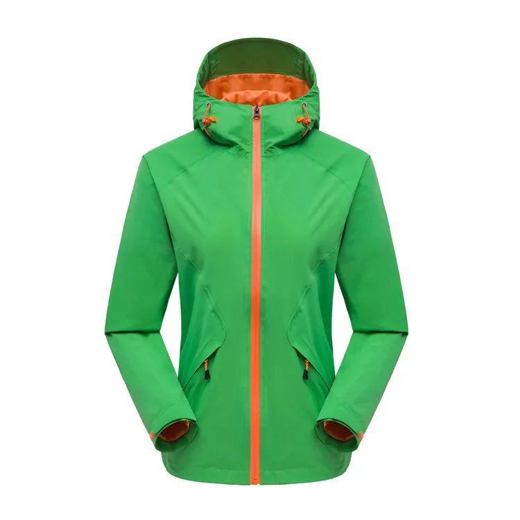 Зимняя куртка Женская водонепроницаемая верхняя одежда кемпинг, катание на лыжах дождевик chaqueta непроницаемая mujer jaqueta corta vento feminina - Цвет: Green