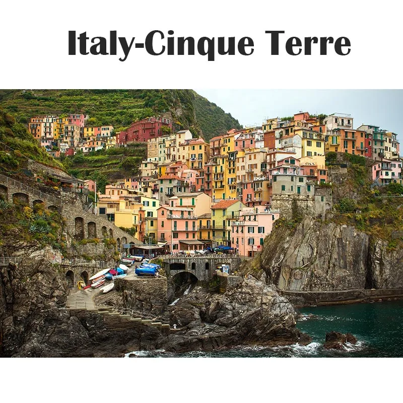1000 шт Сделай Сам Италия Cinque Terre town дорожный пейзаж бумага 3D архитектурное здание