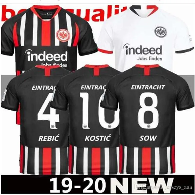2019 2020 футбольная майка Eintracht во французском стиле домашняя одежда 19 20 Лига Европы
