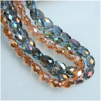 

Faceted Pineapple Shape Beads 8x11mm Crystal Glass Beads for Jewelry Making