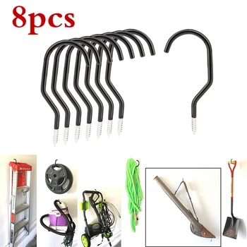 

8pc Heavy Duty Bike Hook Bicycle Hang Hook Wall Mount Hanging Hook Bike Hook for Garage Wall and Ceiling- Fits All Bike Type