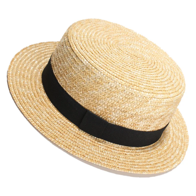 Новая модная летняя пляжная шляпа от солнца, женские соломенные шляпы, ручная работа, плоский верх, шляпа для девочек, круглая бахрома, плоские карнизы, шапки - Цвет: 05