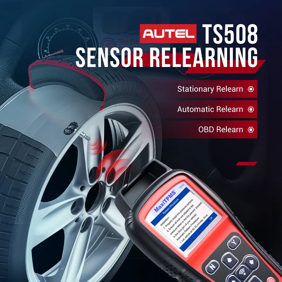 Autel MaxiTPMS TS508 диагностический инструмент TPMS сенсор Программист OBD 315 433 МГц датчик