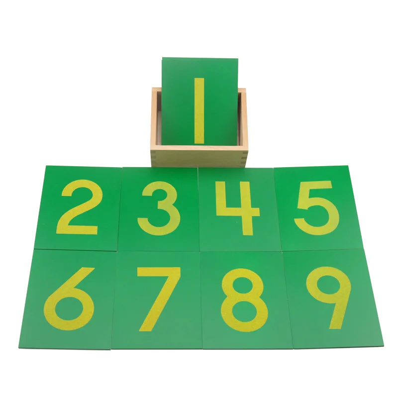 Children Montessori Number Learning Counting Toy 0-9 Sandpaper Number Boards
