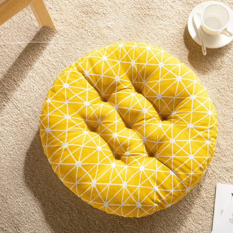 Geometric Print Round Cushion Soft Sofa Pillow Modern Home Decor Summer Stool Pad Office Breathable Seat Mat Cat Floor Pillo | Дом и сад