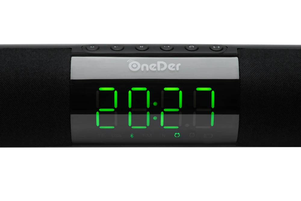 OneDer V01 16 Вт динамик светодиодный дисплей Будильник/часы/бас стерео звук мини Саундбар с сабвуфером