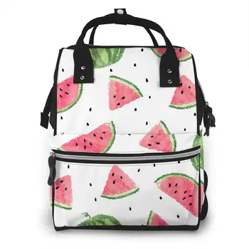 

Watercolor Watermelons Cute Baby Nappy Changing Diaper Mummy Bag Maternity Backpack Bags Stroller Baby Care Waterproof Backpack