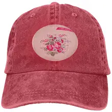 Унисекс Хлопок сэндвич фуражка регулируемые бейсбольные кепки цветочный графический дизайн модные принты красный