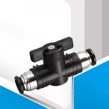 Válvula de tomada rápida do conector pneumático da válvula de tomada rápida do tubo de ar válvula manual hvff material de chapeamento de níquel de cobre